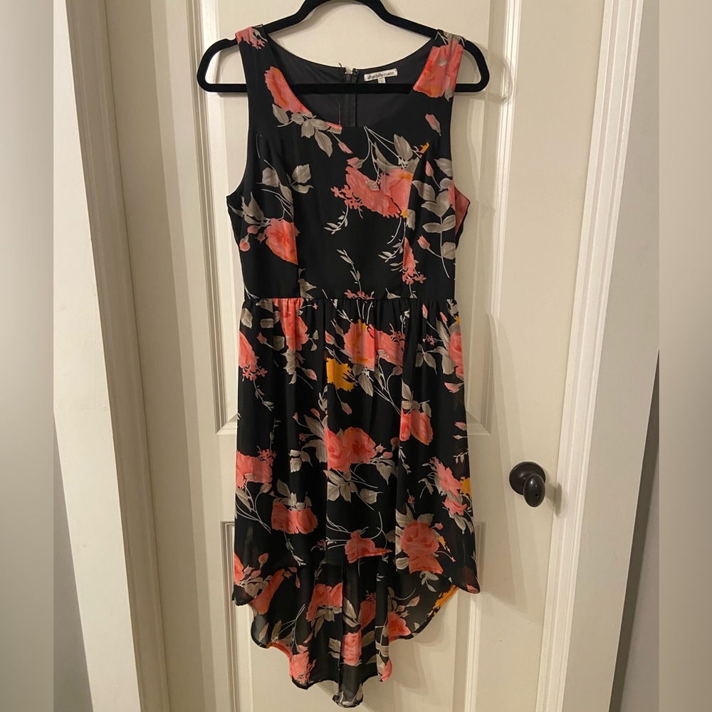 Black floral dress
